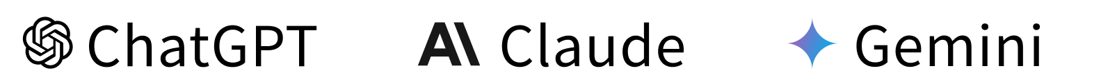 ChatGPT, Claude, Gemini